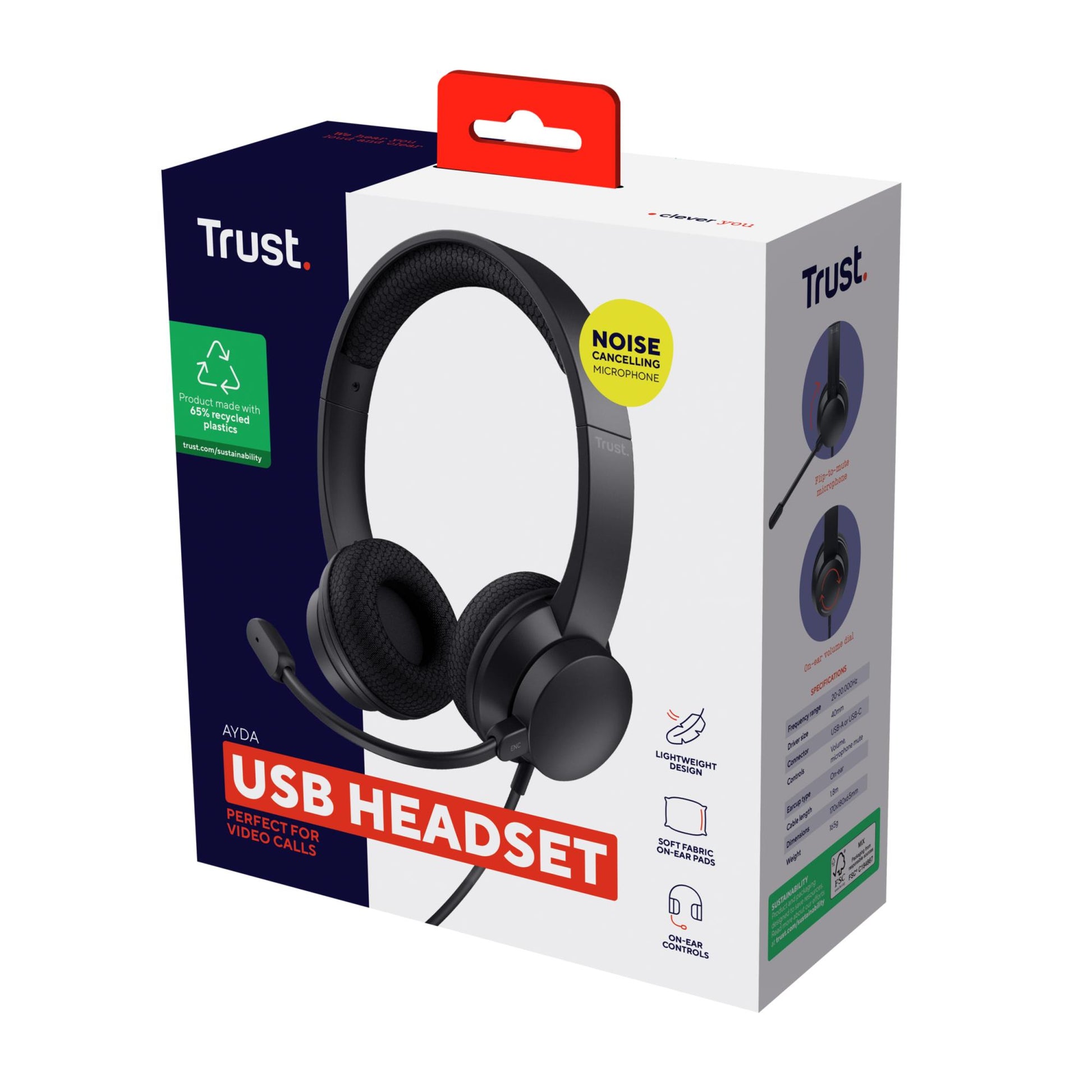 Trust Headset Ayda USB-ENC PC - 25089