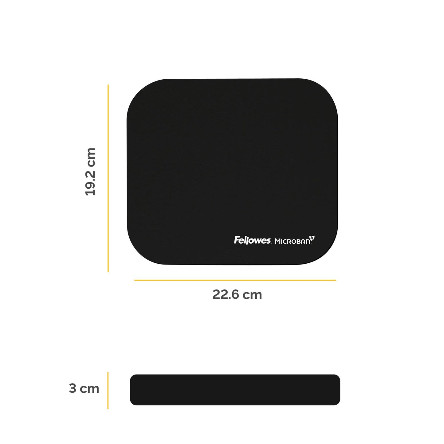 Fellowes Mouse Pad Microban - Black