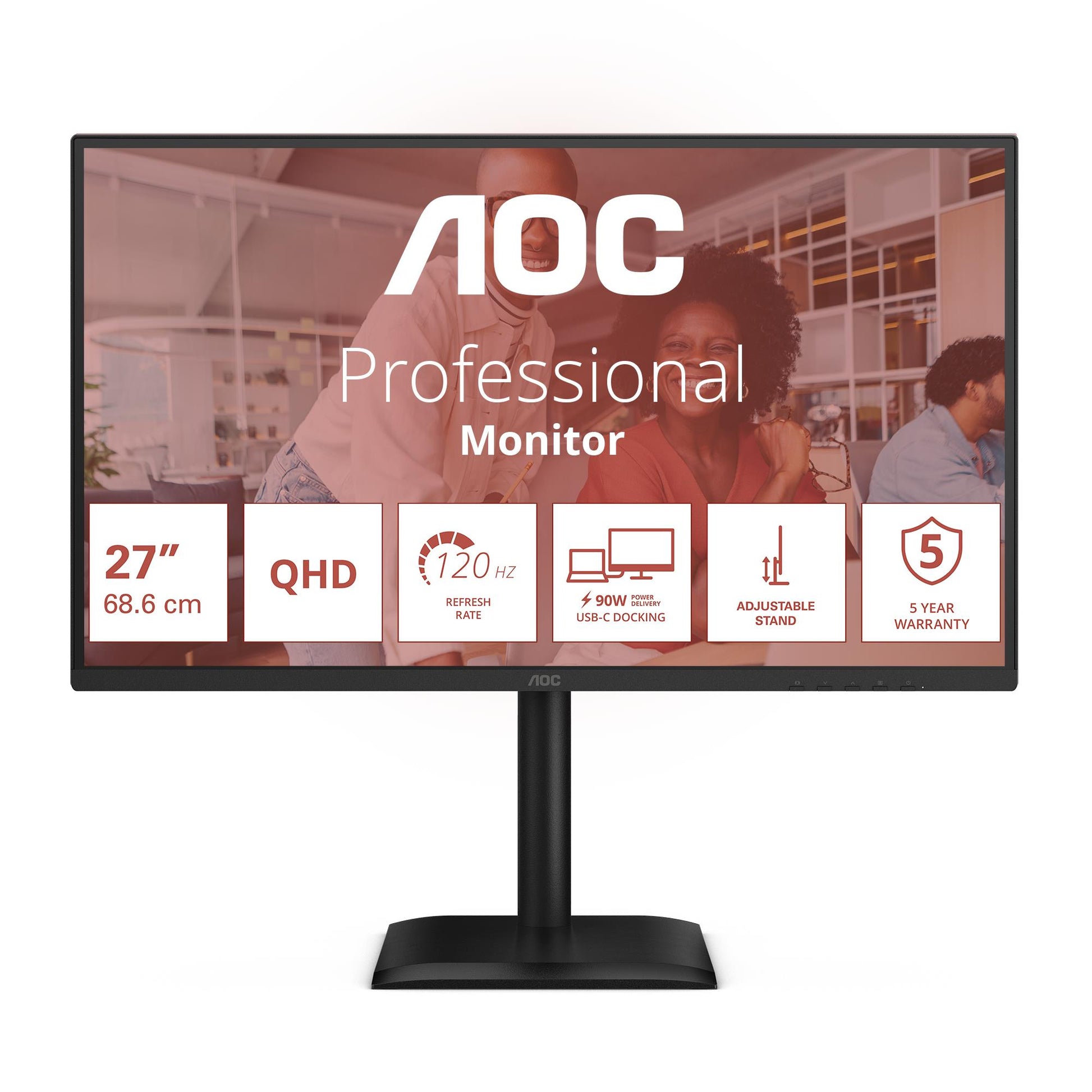 AOC LCD Monitor AOC 27 " 2560 X 1440 Pixels Quad HD Native Aspect Ratio 16:9 LED Flat