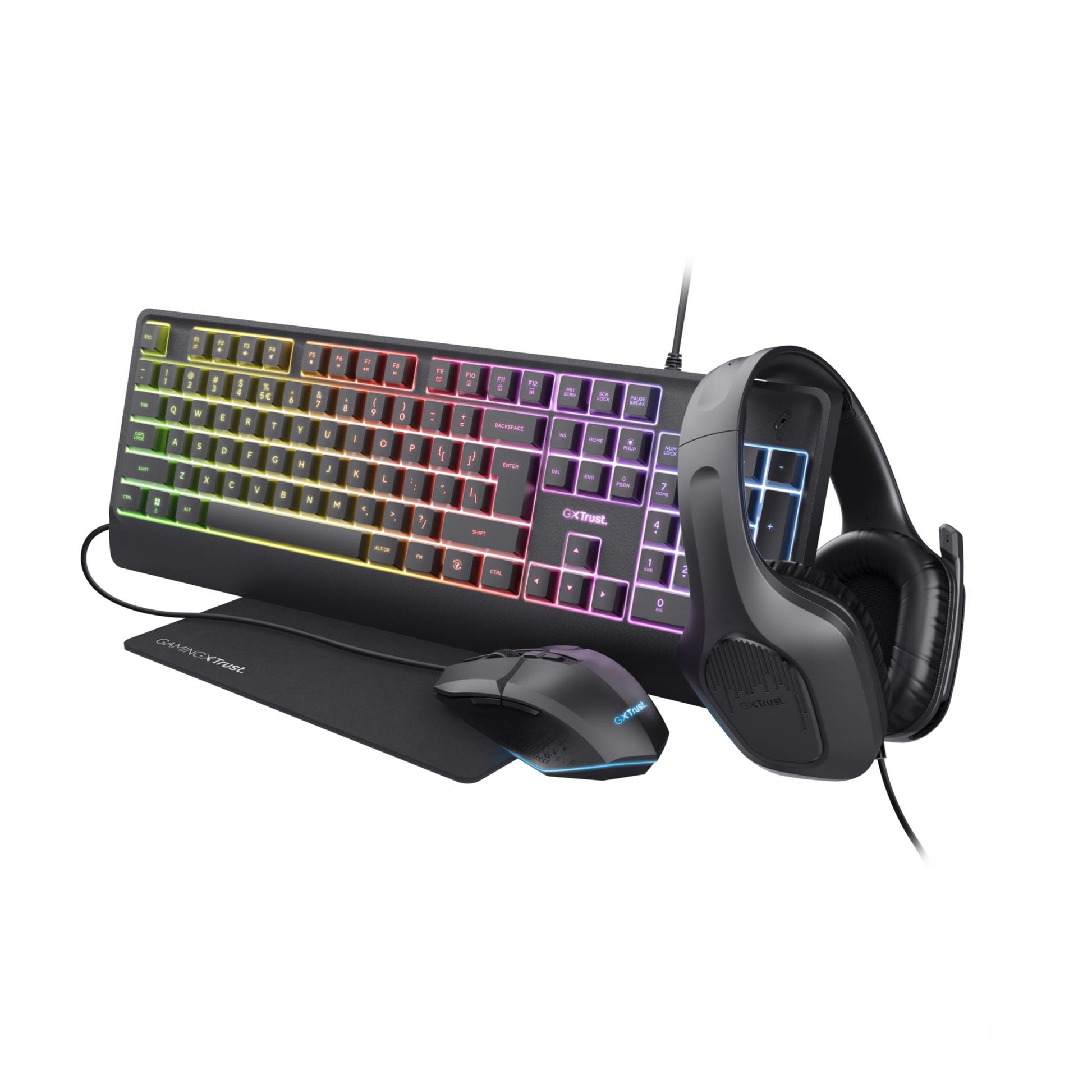 Trust Keyboard + Mouse GXT792 Quadrox / 4-IN-1 Bundle English