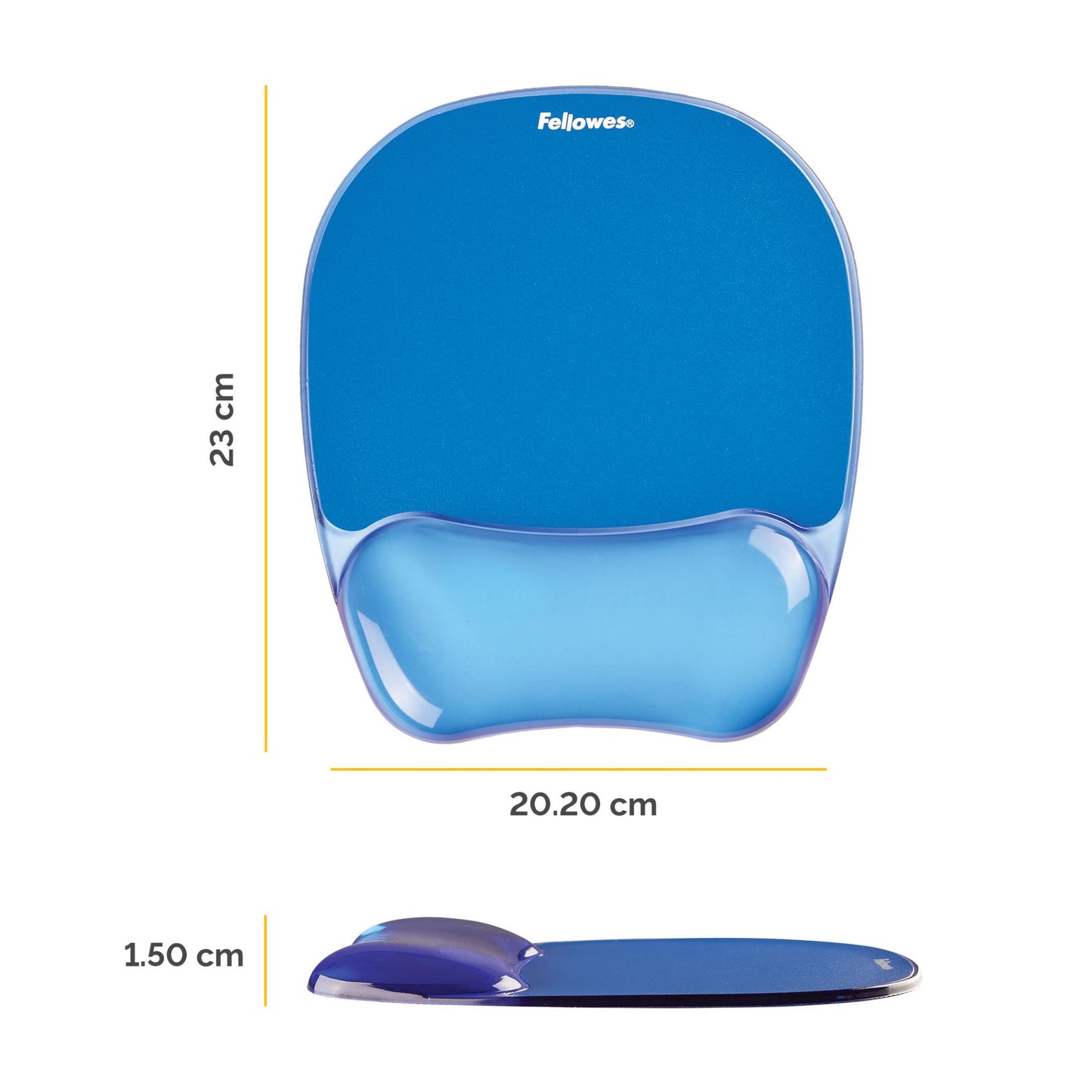 Fellowes Mouse Pad Crystal GEL - Blue