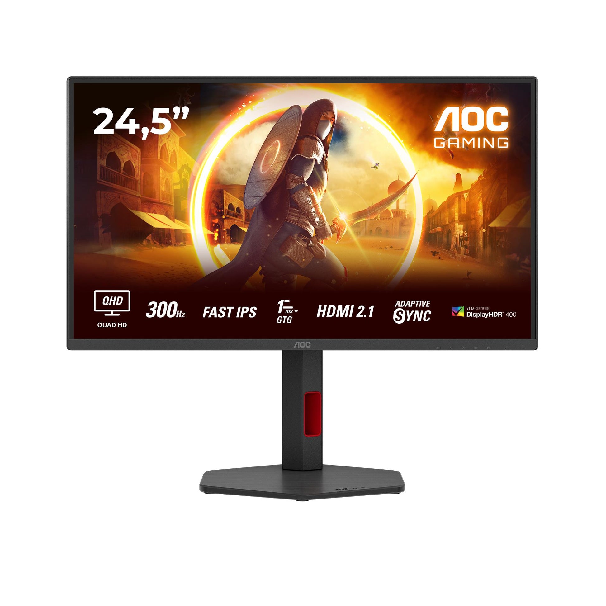 AOC LCD Monitor AOC 24.5 " 2560 X 1440 Pixels Quad HD Native Aspect Ratio 16:9 LED Flat