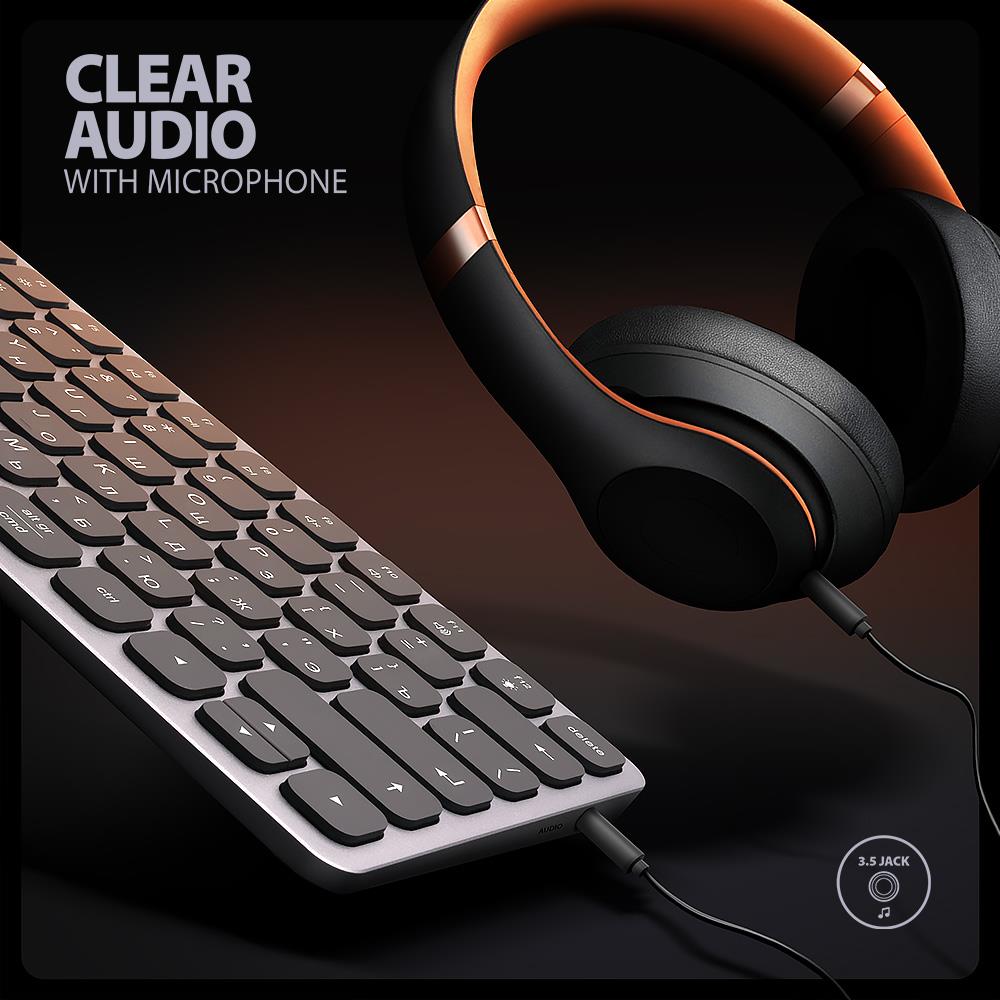 Axagon Keyboard + I - O Hub 9IN1
