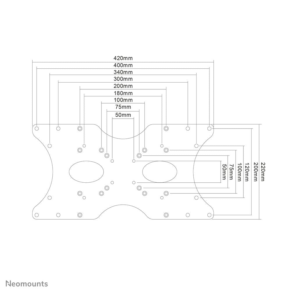 Neomounts TV Accessory VESA Adapter Plate - 22-52"