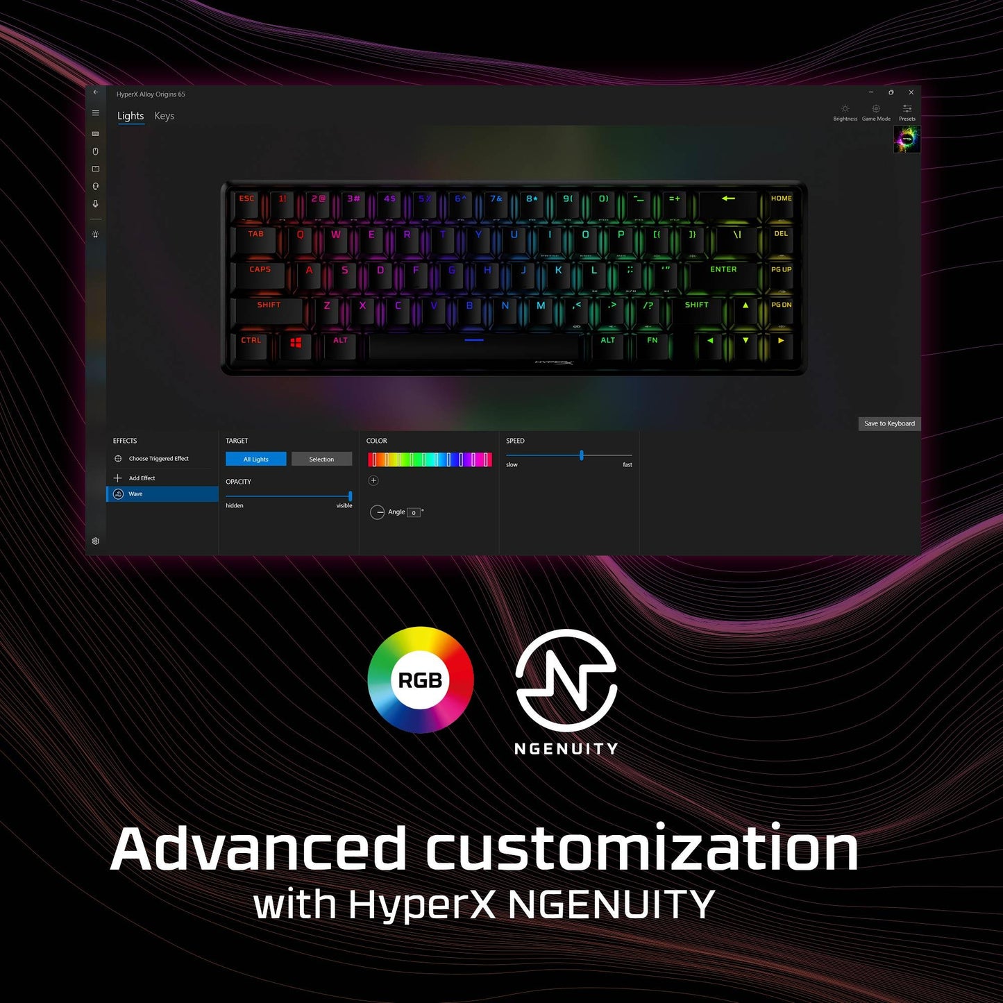 Hyperx Keyboard Alloy Origins 65 / Norwegian 4P5D6AN#UUW