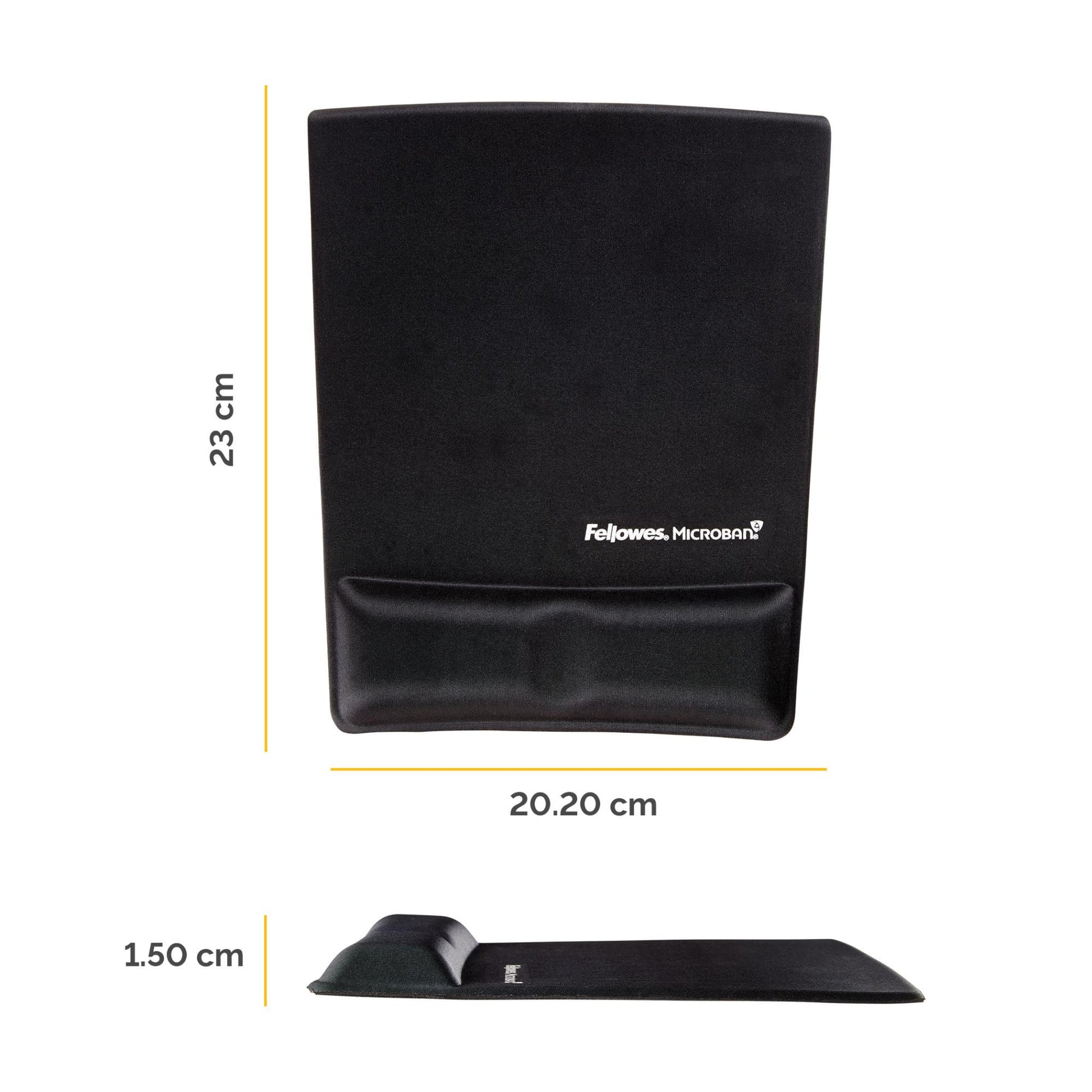 Fellowes Mouse Pad Wrist Support - Black