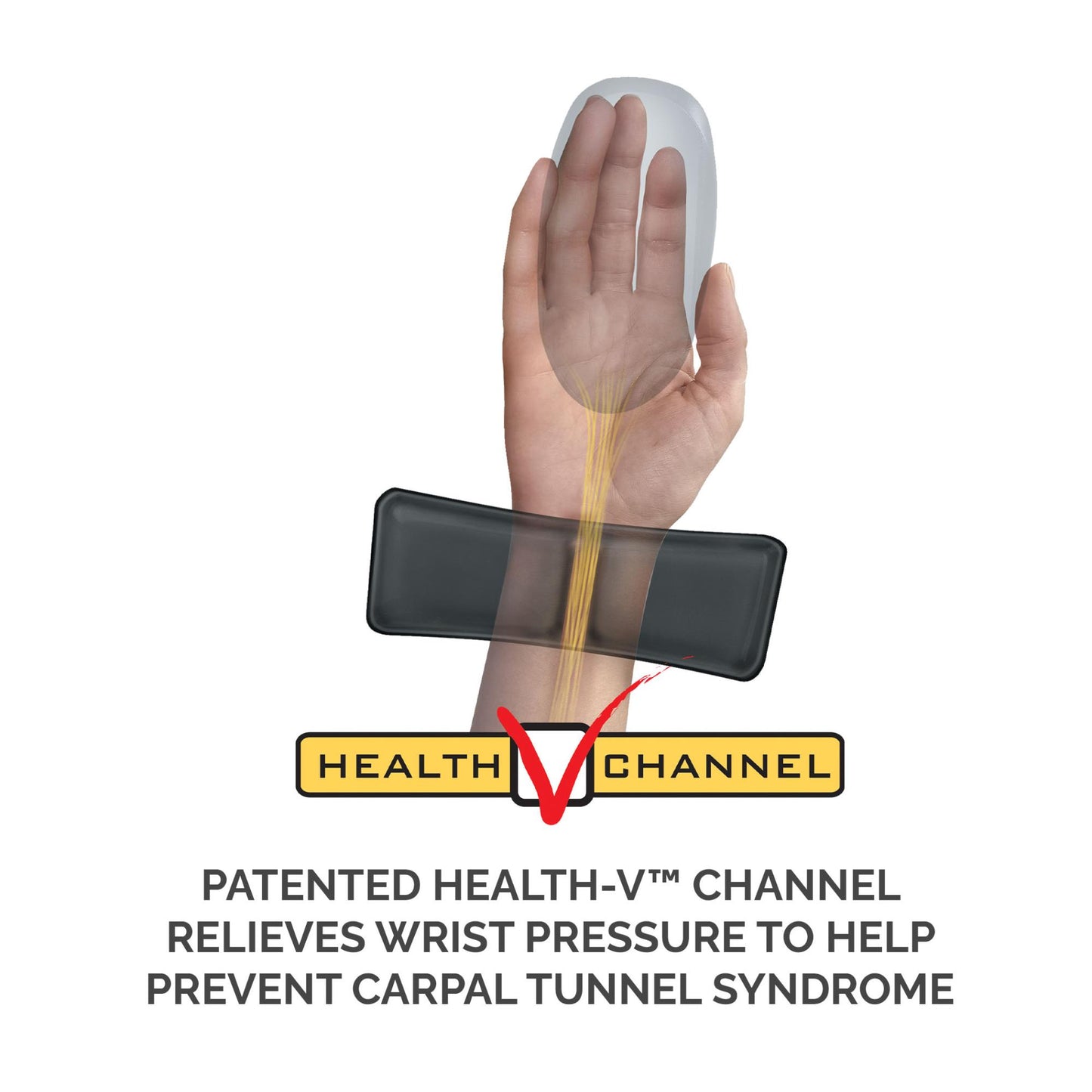 Fellowes Mouse Pad Wrist Support - Black