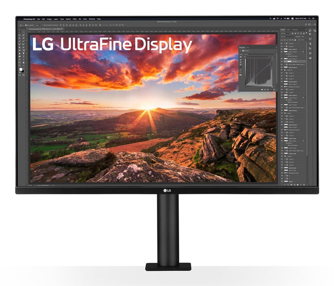 LG LCD Monitor LG 31.5" Panel IPS 3840X2160 16:9 60Hz 5 Ms Speakers Swivel Pivot Height Adjustable Tilt Colour Black