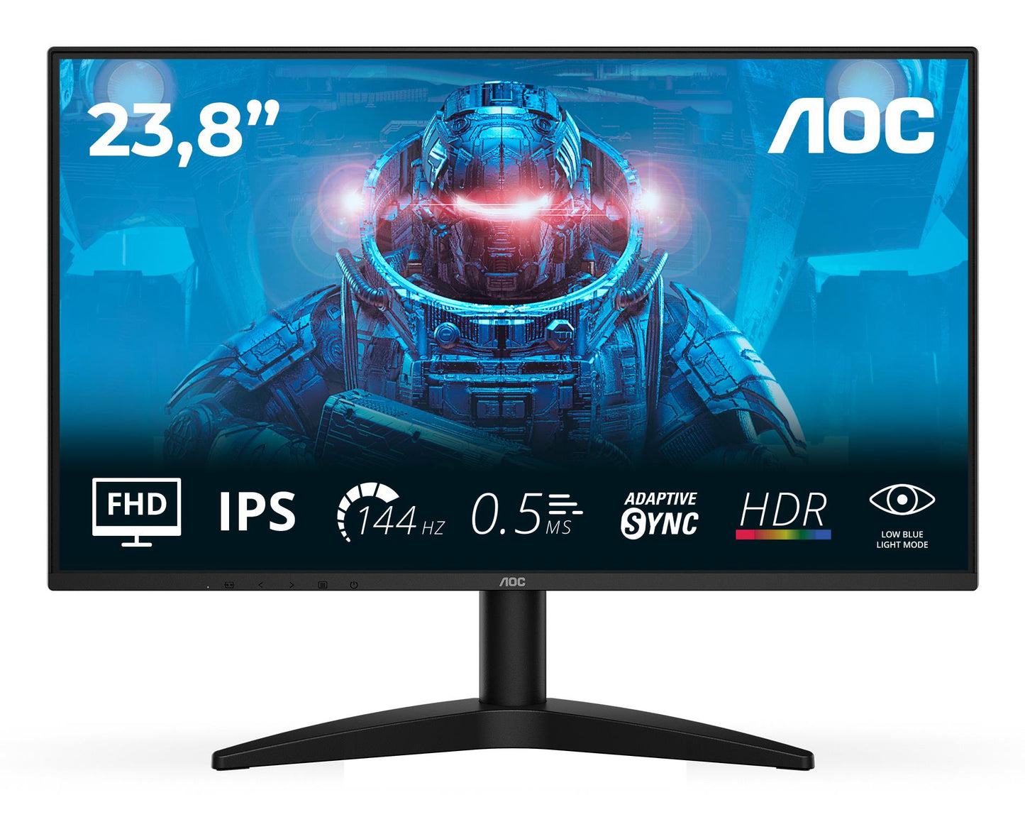 AOC LCD Monitor AOC 23.8 " 1920 X 1080 Pixels Full HD Native Aspect Ratio 16:9 LED Flat