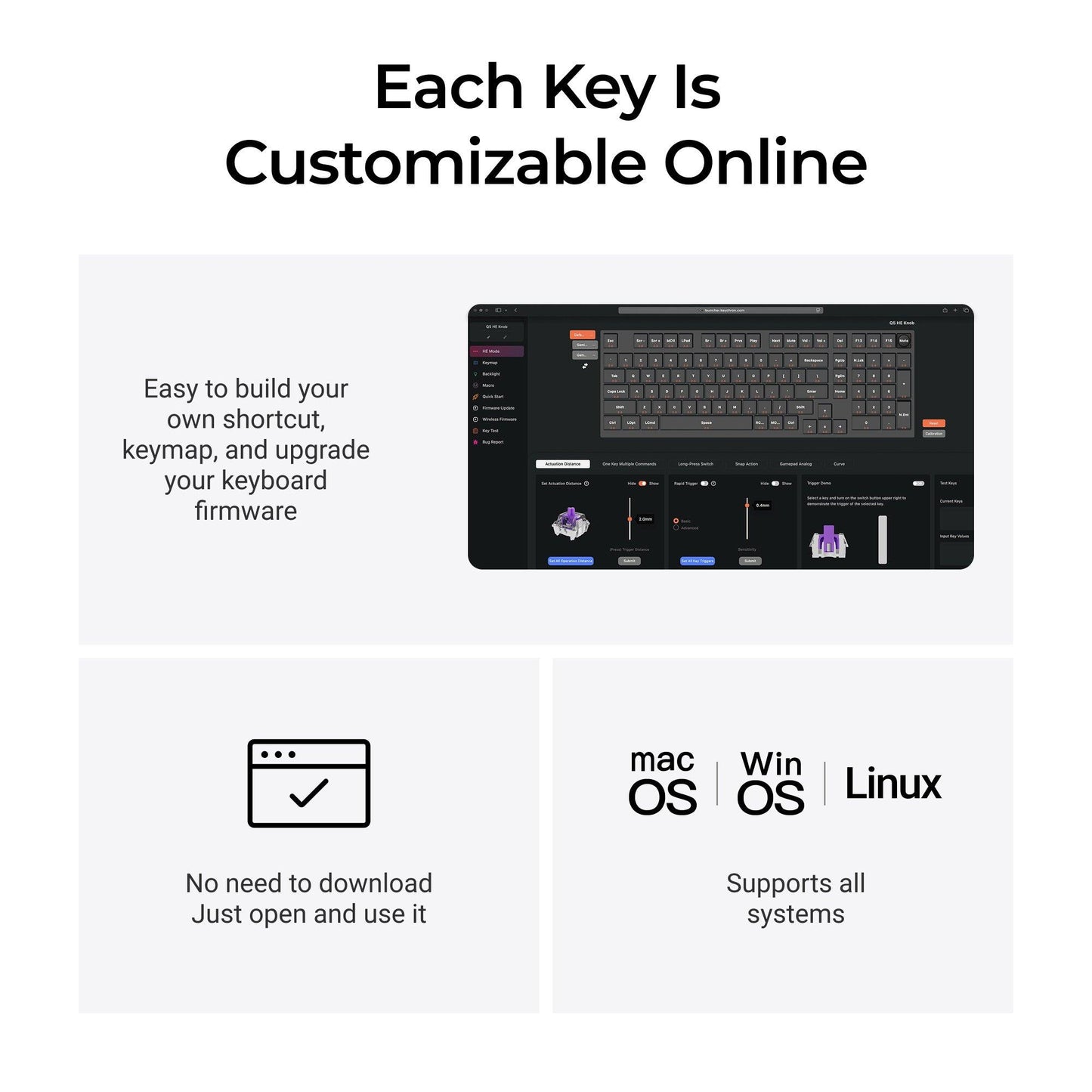 Keychron Keyboard Wireless Q5 HE RGB - Shell