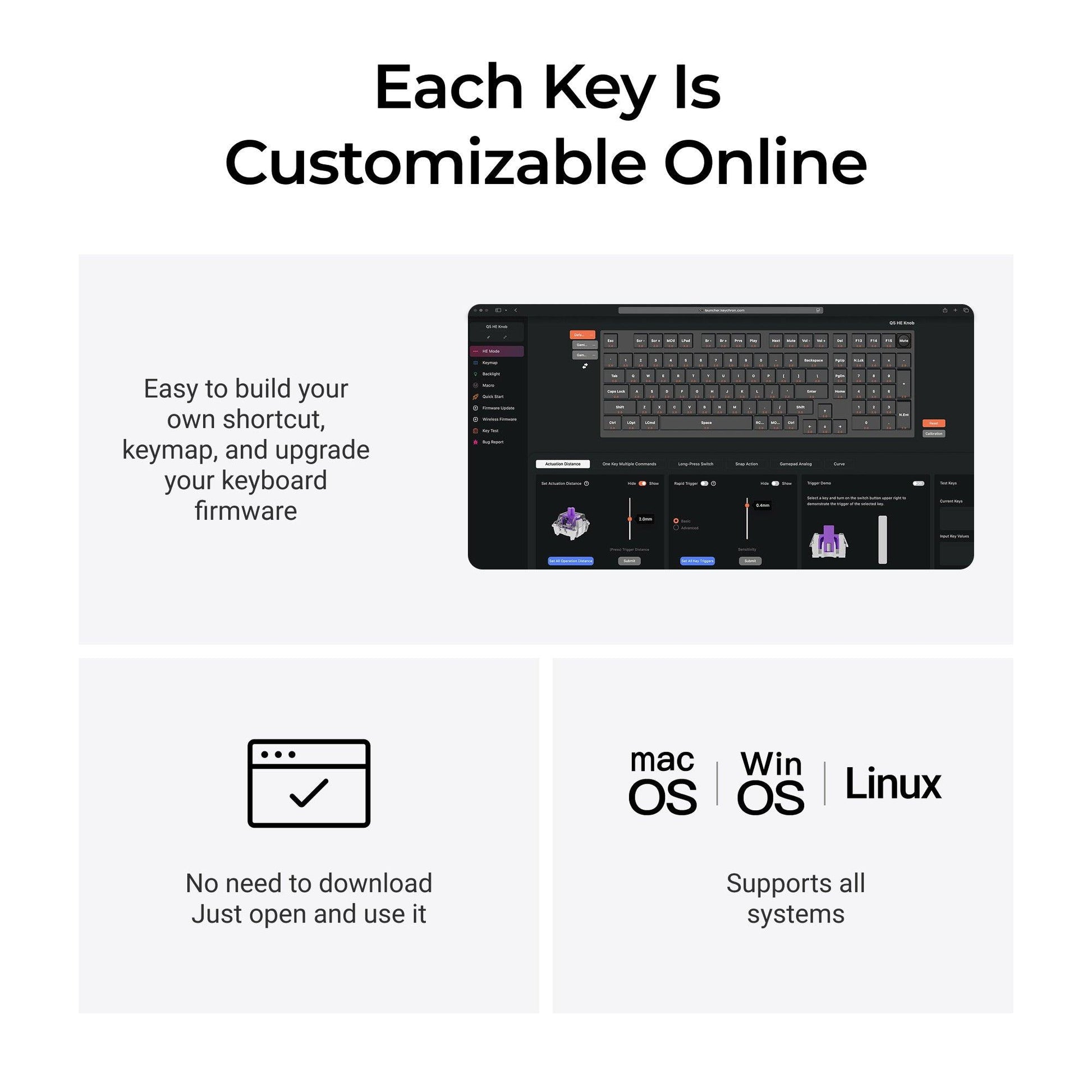 Keychron Keyboard Wireless Q5 HE RGB - Shell