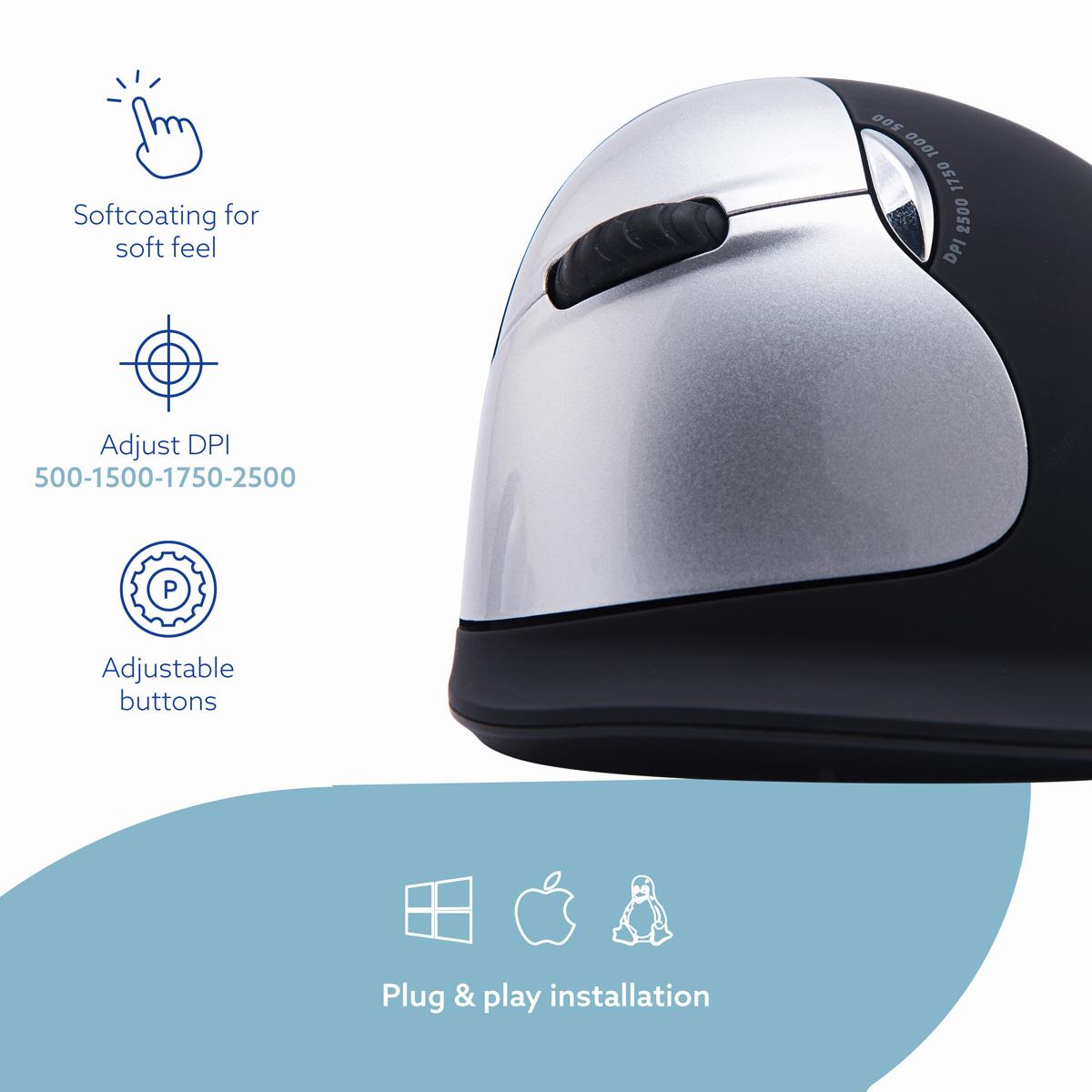 R-GO Tools Mouse USB Optical Wireless - L. BLK