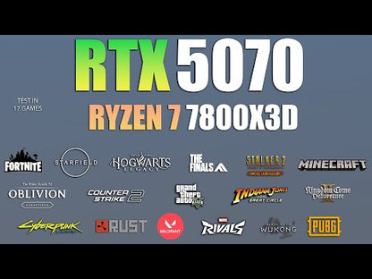Gaming PC Performance – AMD Ryzen™ 7 7800X3D & NVIDIA® GeForce RTX 5070 12GB