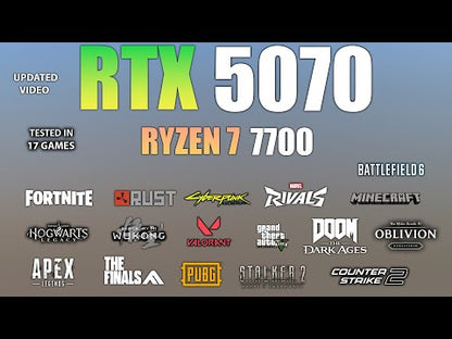 Gaming PC Performance – AMD Ryzen™ 7 7700 & NVIDIA® GeForce RTX 5070 12GB
